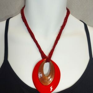 Vintage Venetiarum Venezia Murano Glass Multi Strand Signed Necklace